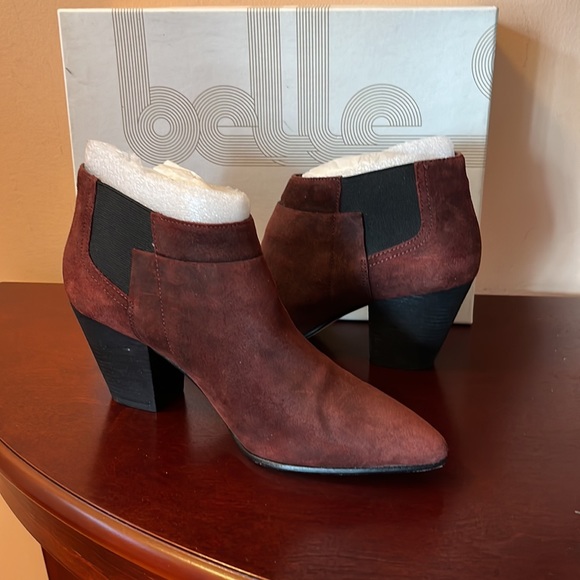 🌺Final Price w/$4.99 Shipping🌺Belle/Sigerson Morrison Distressed Suede Booties - Picture 7 of 9